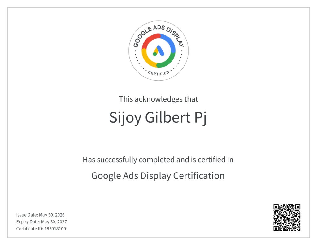 GOOGLE ADS DISPLAY CERTIFICATION