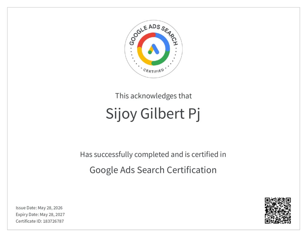 GOOGLE SEARCH ADS CERTIFICATION